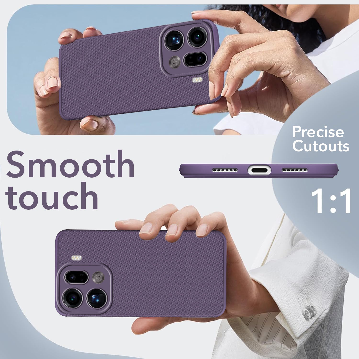 For Oppo Find X9 Pro Back Cover Case Liquid Silicone (Camera Protection | Side Grip Texture | Soft and Flexible)