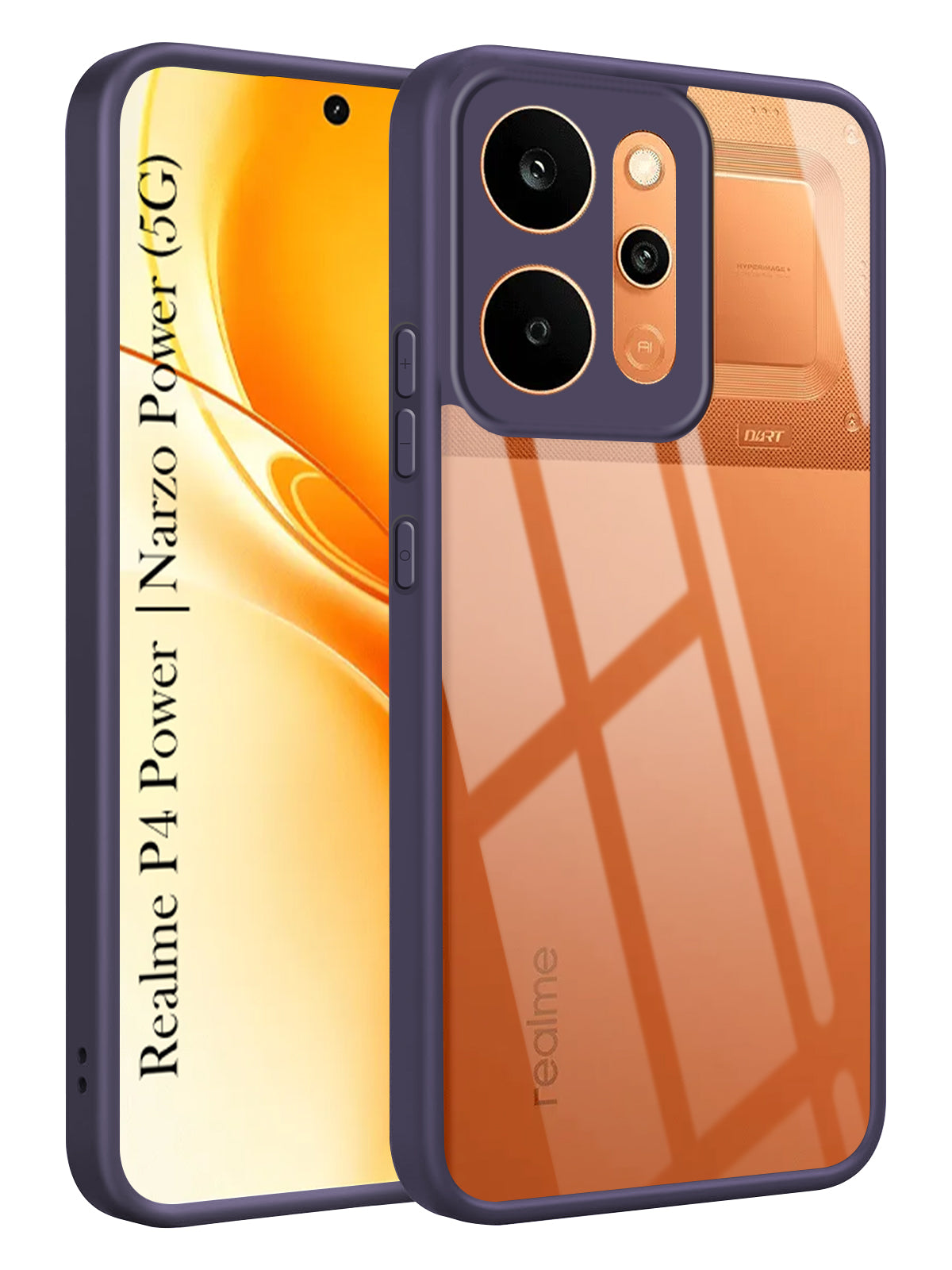 For Realme P4 Power 5G | Realme Narzo Power Back Cover Case Ultra-Hybrid (Lifetime Anti Yellow | Anti Scratch | Crystal Clear Shockproof)