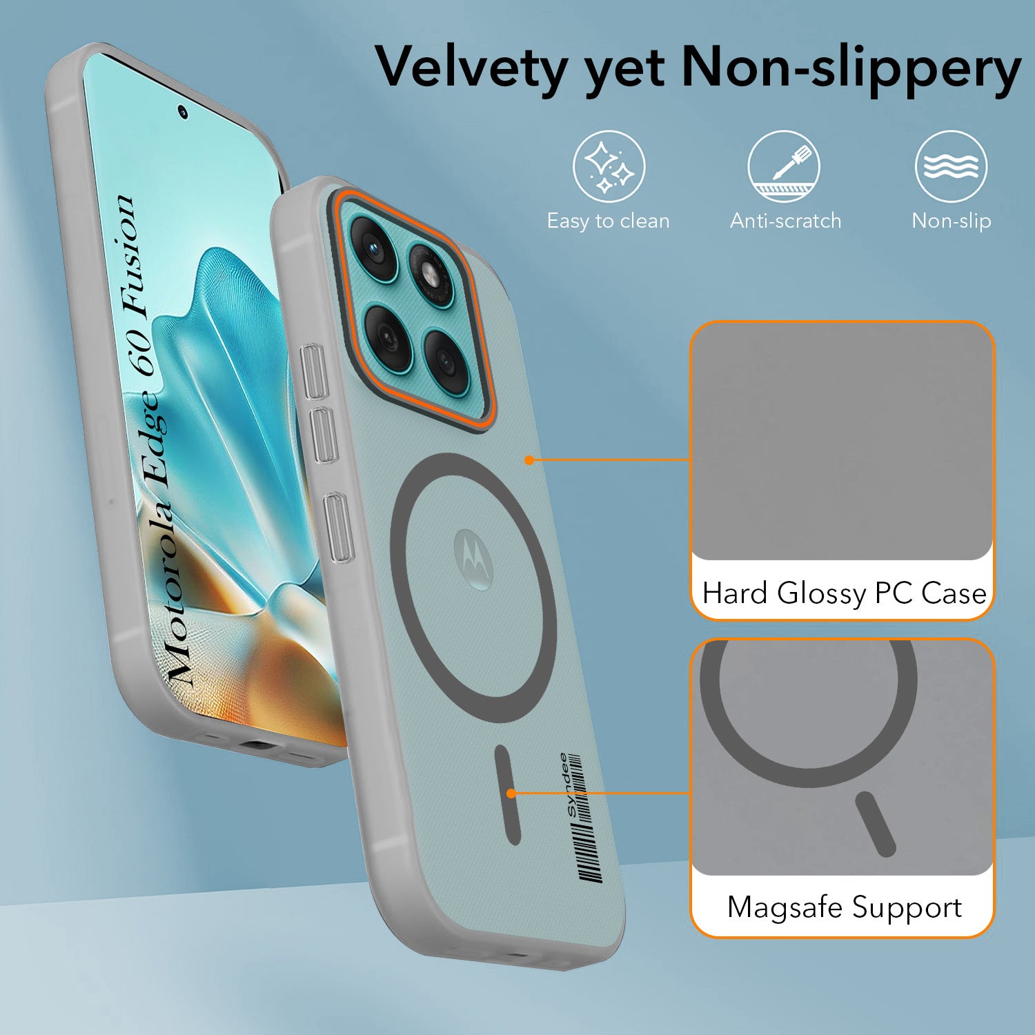 For Motorola Moto Edge 60 Fusion Back Cover Case (Soft Touch | Camera Bump Protection | MagSafe Compatible | Matte Finish)