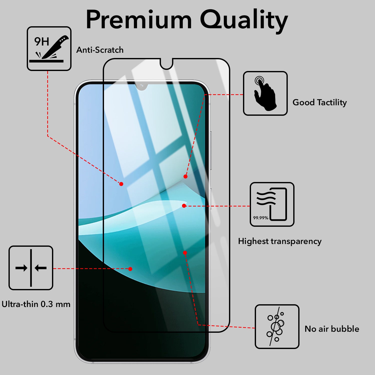 (Pack of 2) Tempered Glass For Redmi 15C Military-Grade Gorilla Screen Protector With Installation Kit | Shatterproof, Full Coverage, HD Clear, Scratch Resistant