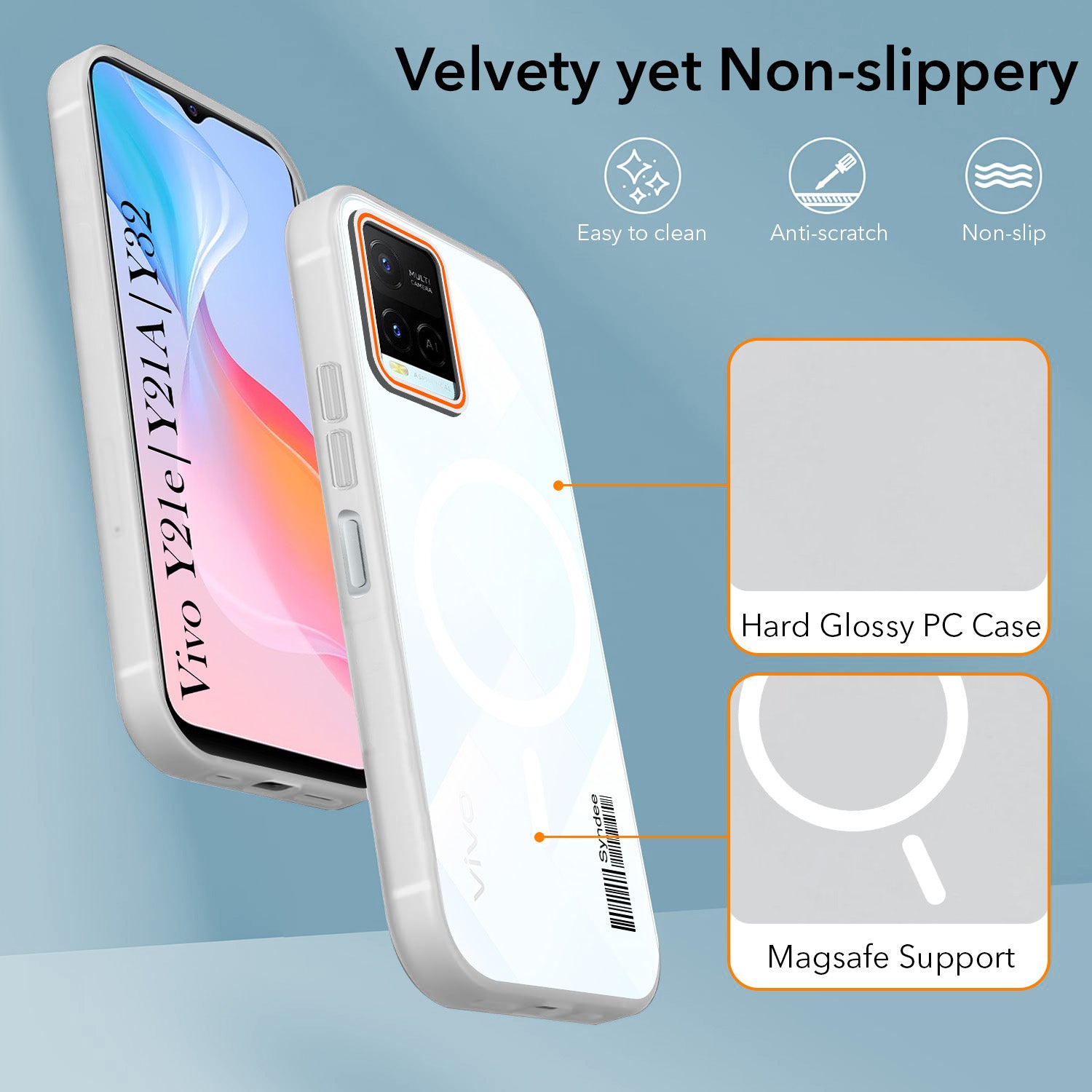 For Vivo Y21e | Vivo Y21A | Vivo Y32 Back Cover Case (Soft Touch | Camera Bump Protection | MagSafe Compatible | Matte Finish)