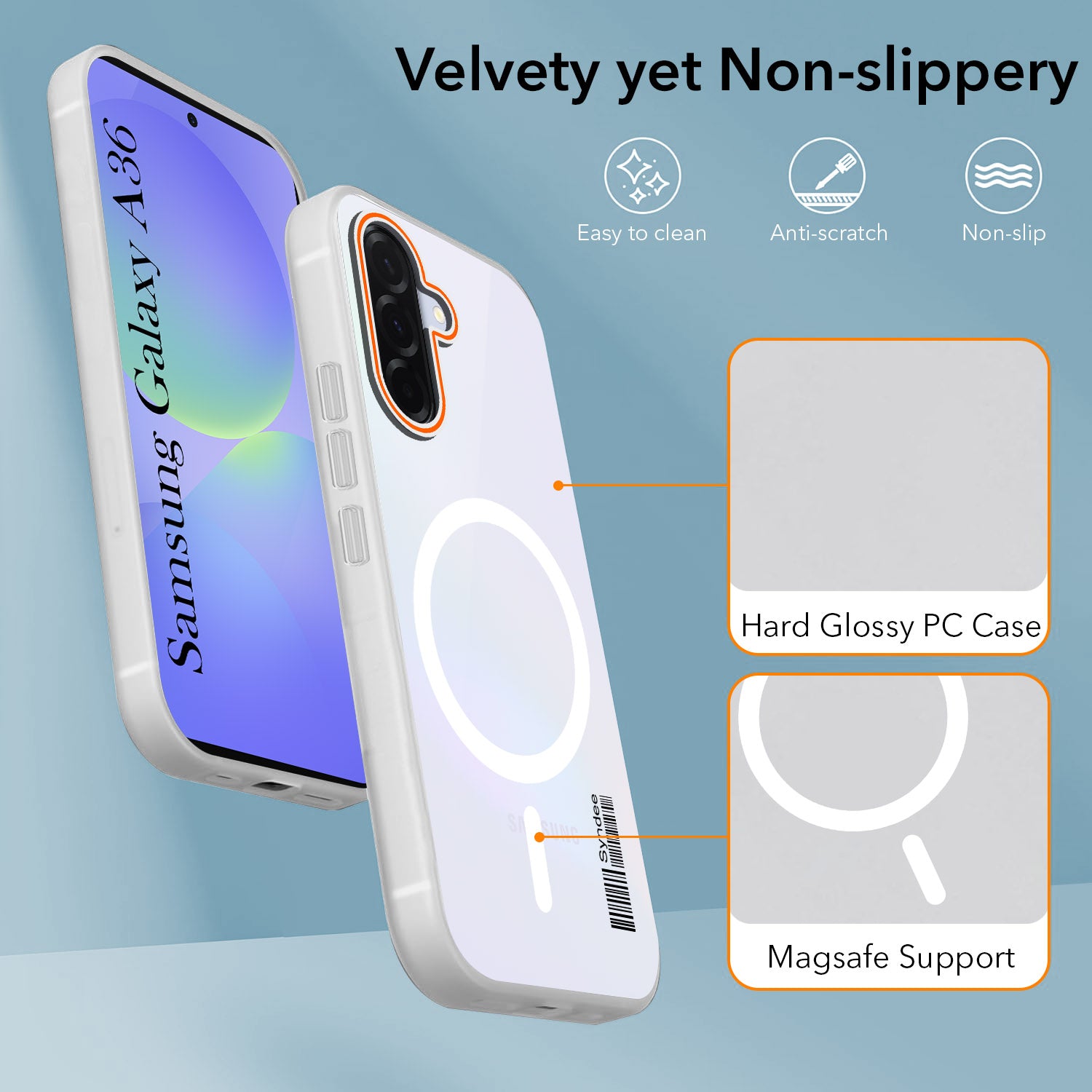 For Samsung Galaxy A36 5G Back Cover Case (Soft Touch | Camera Bump Protection | MagSafe Compatible | Matte Finish)
