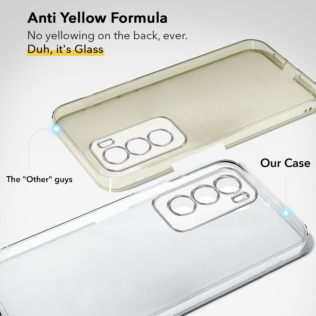 For Oppo Reno12 5G | Oppo Reno 12 5G Back Cover (Hard Anti Yellow Clear Case | Drop & Camera Protection | Shockproof Polycarbonate)
