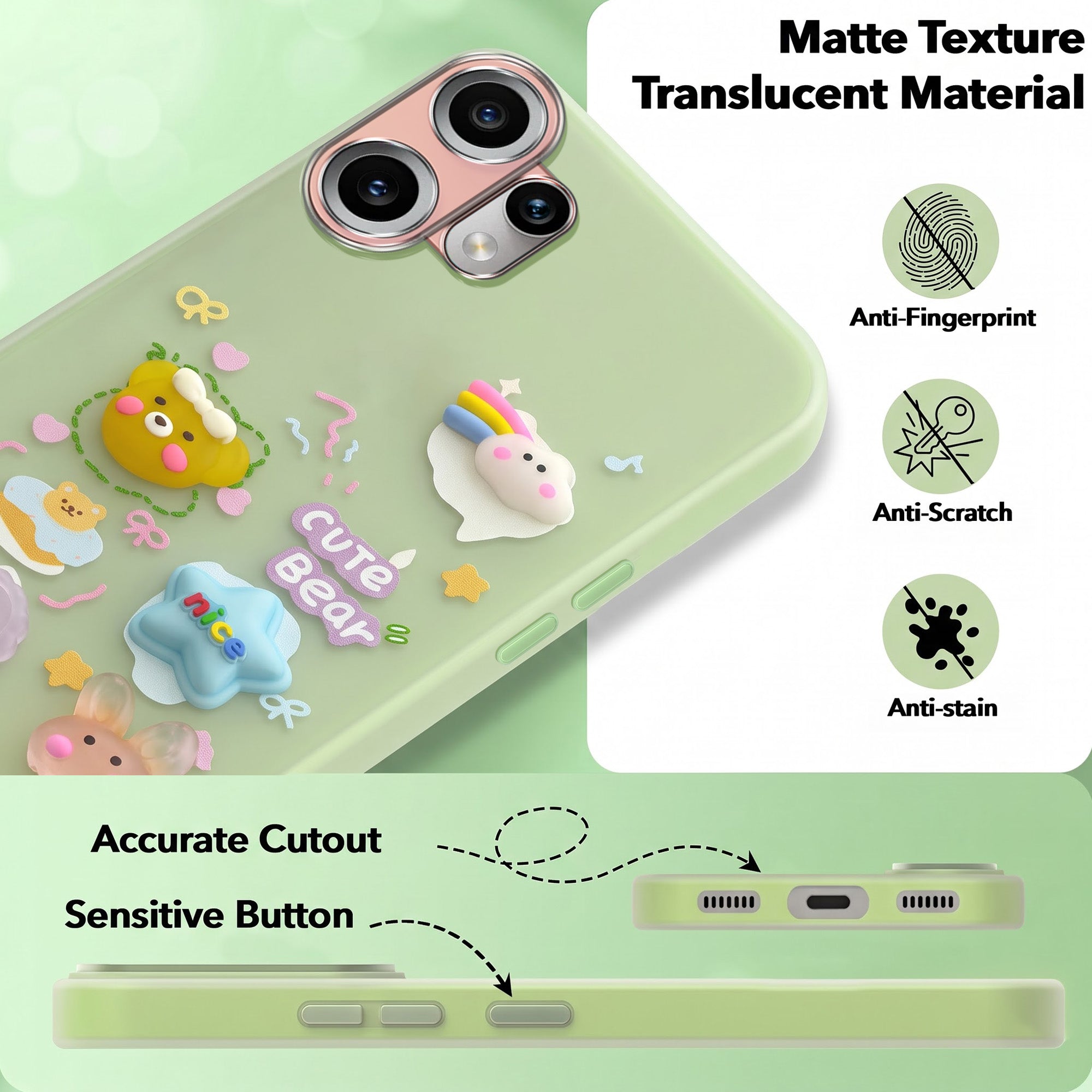 For Nothing CMF Phone 2 Pro Back Cover Case (3D Cute Cartoons | Hard Back Side Soft | Matte Premium Finish | HD Printing)