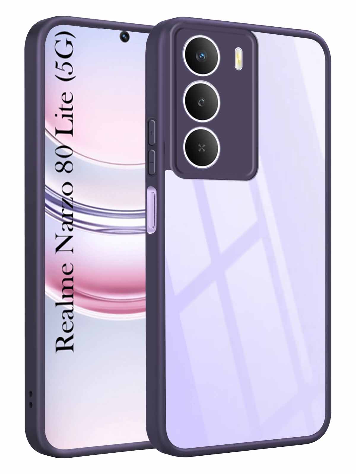 For Realme Narzo 80 Lite 5G Back Cover Case Ultra-Hybrid (Lifetime Anti Yellow | Anti Scratch | Crystal Clear Shockproof)