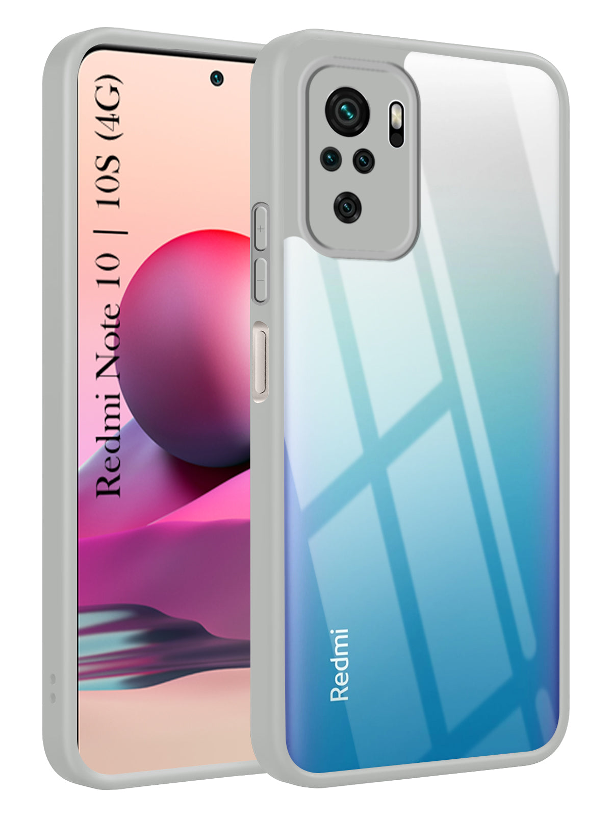 For Redmi Note 10 | Note 10S Back Cover Case Ultra-Hybrid (Lifetime Anti Yellow | Anti Scratch | Crystal Clear Shockproof)