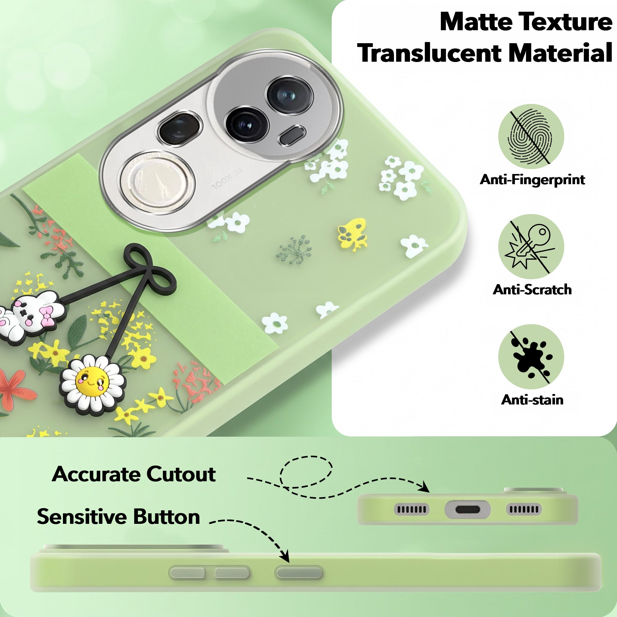 For Vivo T4 Ultra Back Cover Case (3D Cute Cartoons | Hard Back Side Soft | Matte Premium Finish | HD Printing)