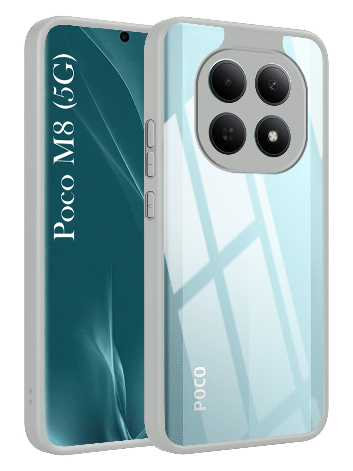 For Poco M8 5G Back Cover Case Ultra-Hybrid(Lifetime Anti Yellow | Anti Scratch | Crystal Clear Shockproof)
