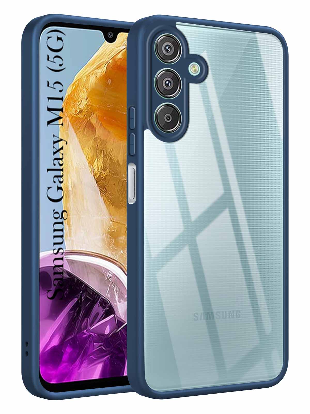 For Samsung Galaxy M15 5G Back Cover Case Ultra-Hybrid  (Lifetime Anti Yellow | Anti Scratch | Crystal Clear Shockproof)
