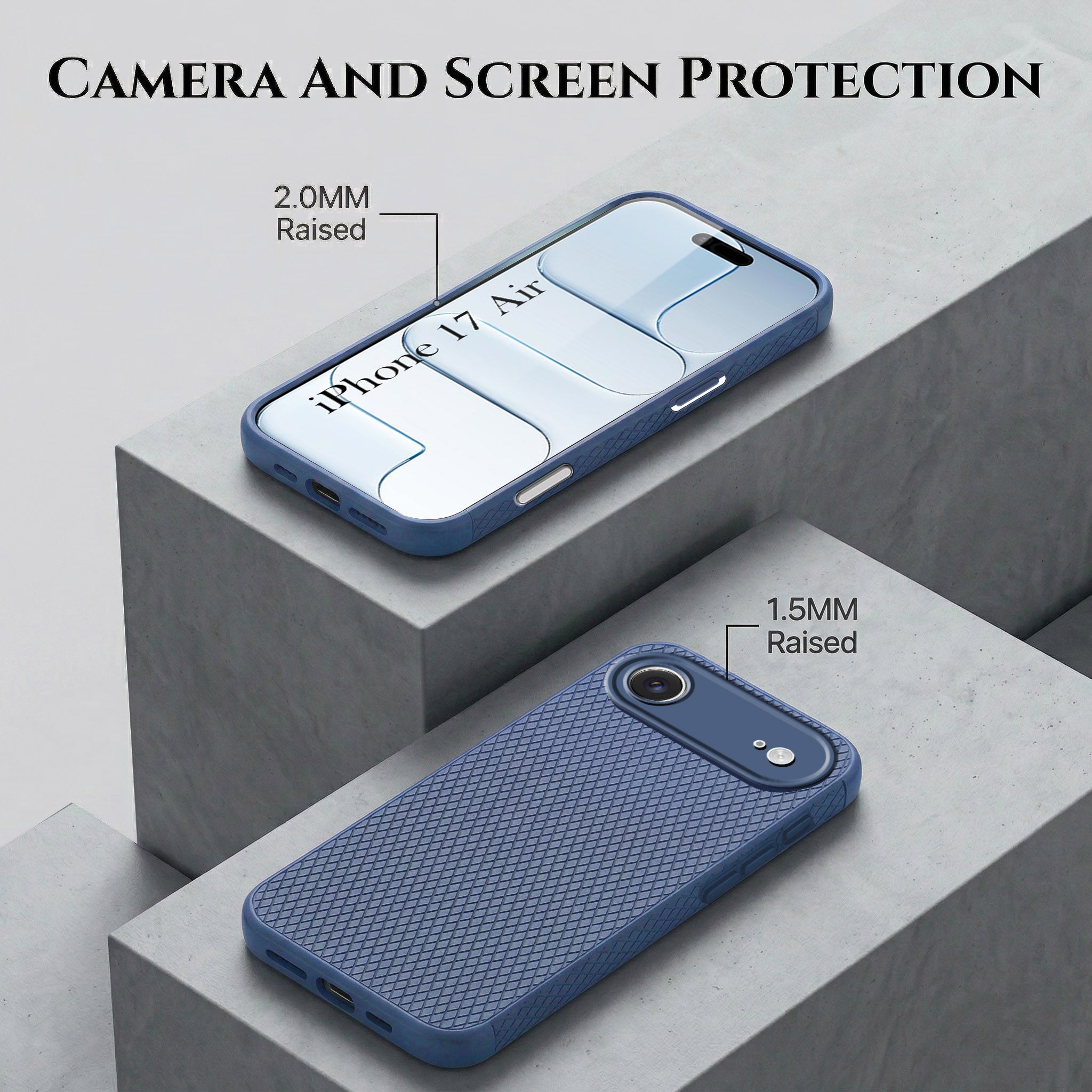 For Apple iPhone 17 Air Combo with Back Cover and 9H Tempered Glass (Liquid Silicone | Camera Protection | Oleophobic Coating Screen Glass)