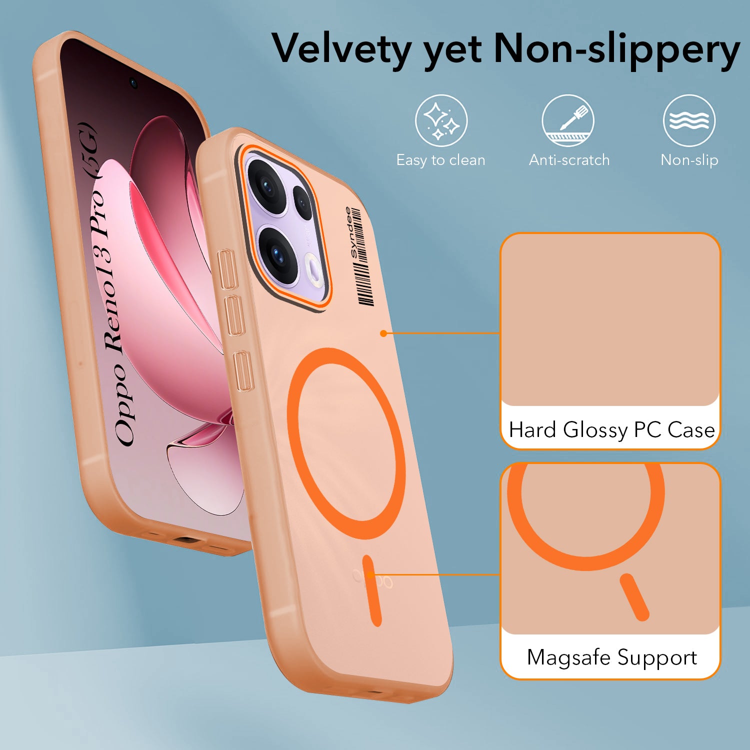 For Oppo Reno 13 Pro 5G | Oppo Reno 13 Pro 5G Back Cover Case (Soft Touch | Camera Bump Protection | MagSafe Compatible | Matte Finish)