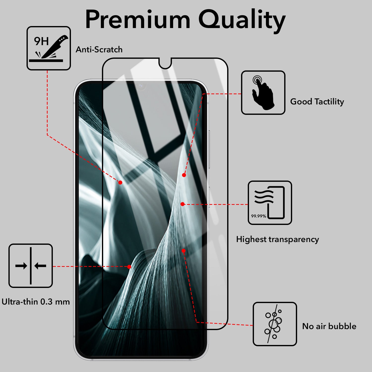 (Pack of 2) Tempered Glass For Poco C85x 5G Military-Grade GorillaScreen Protector With Installation Kit | Shatterproof, Full Coverage, HD Clear, Scratch Resistant