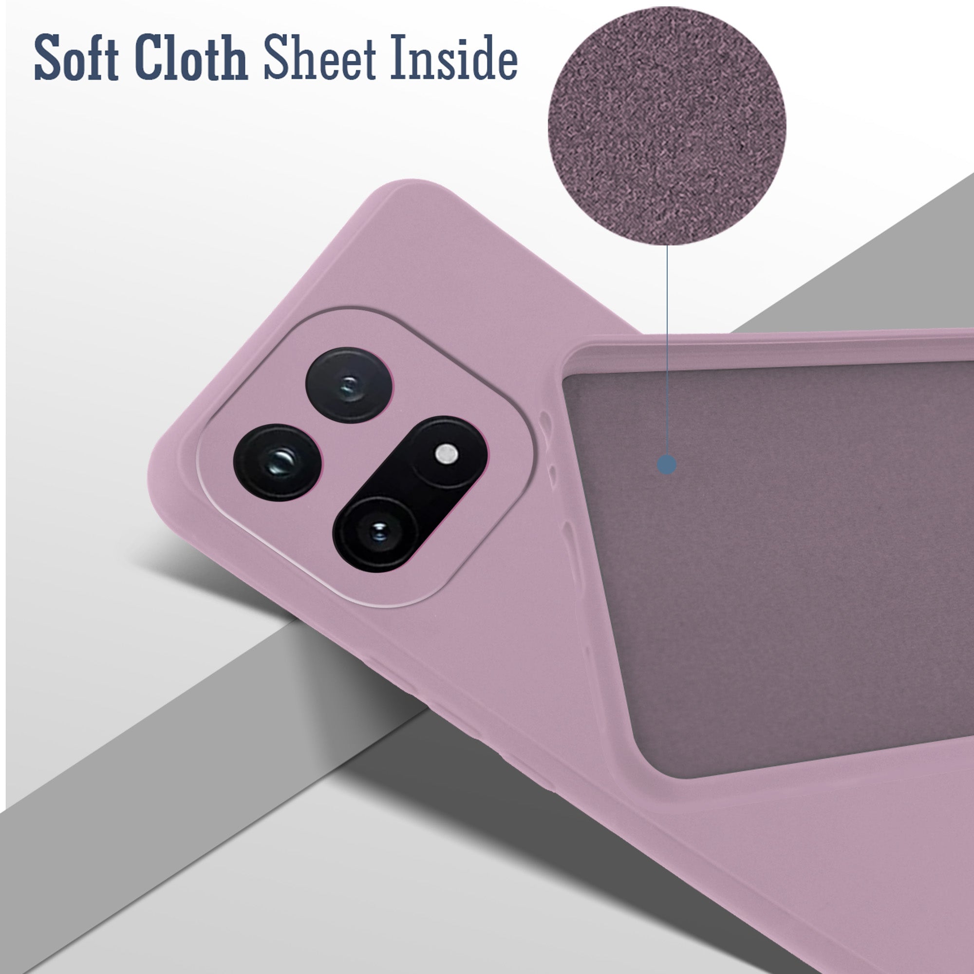 For Vivo iQOO 15 5G Back Cover Case (Matte Finish Silicone with Inside Fiber cloth)