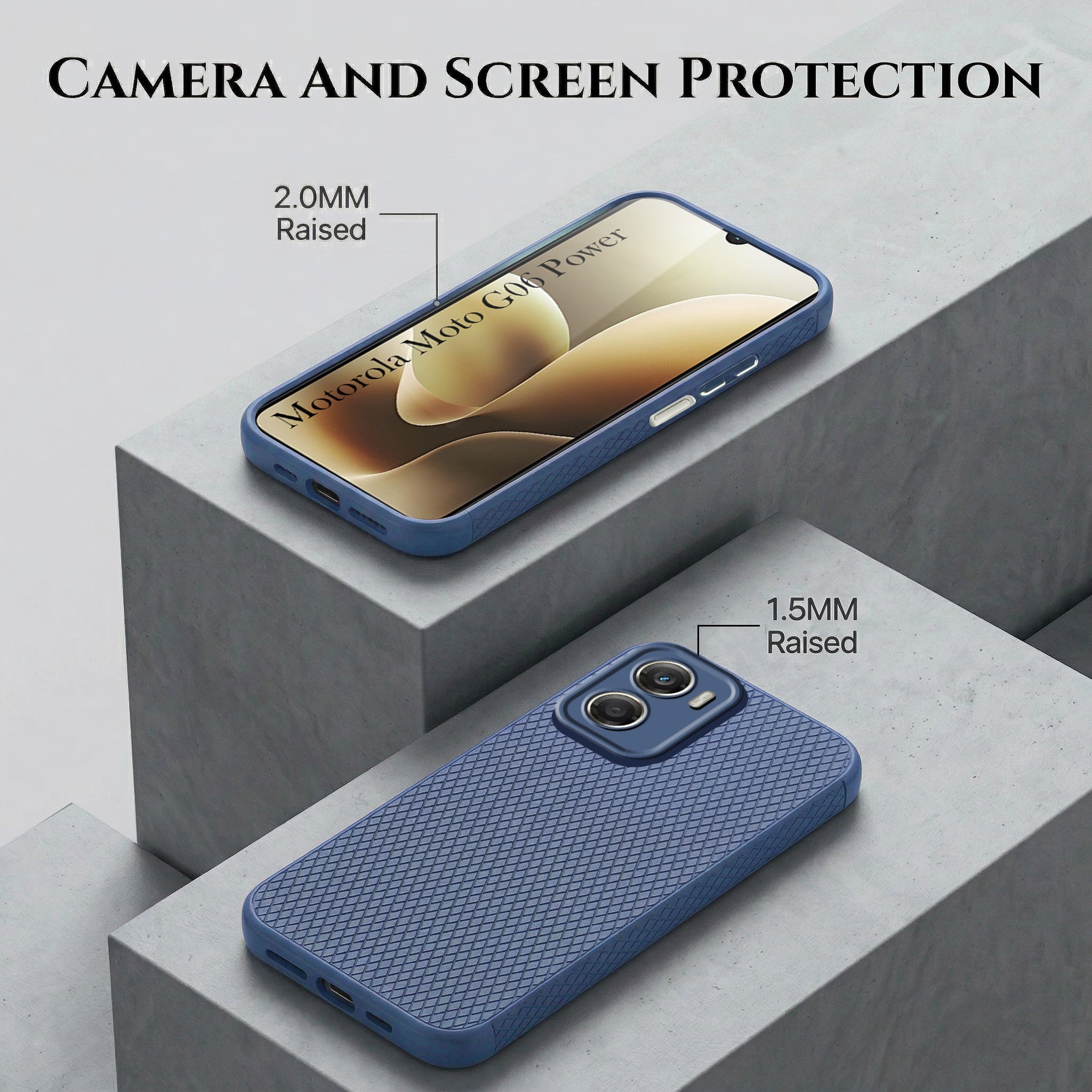 For Motorola Moto G06 Power Combo with Back Cover and 9H Tempered Glass (Liquid Silicone | Camera Protection | Oleophobic Coating Screen Glass)