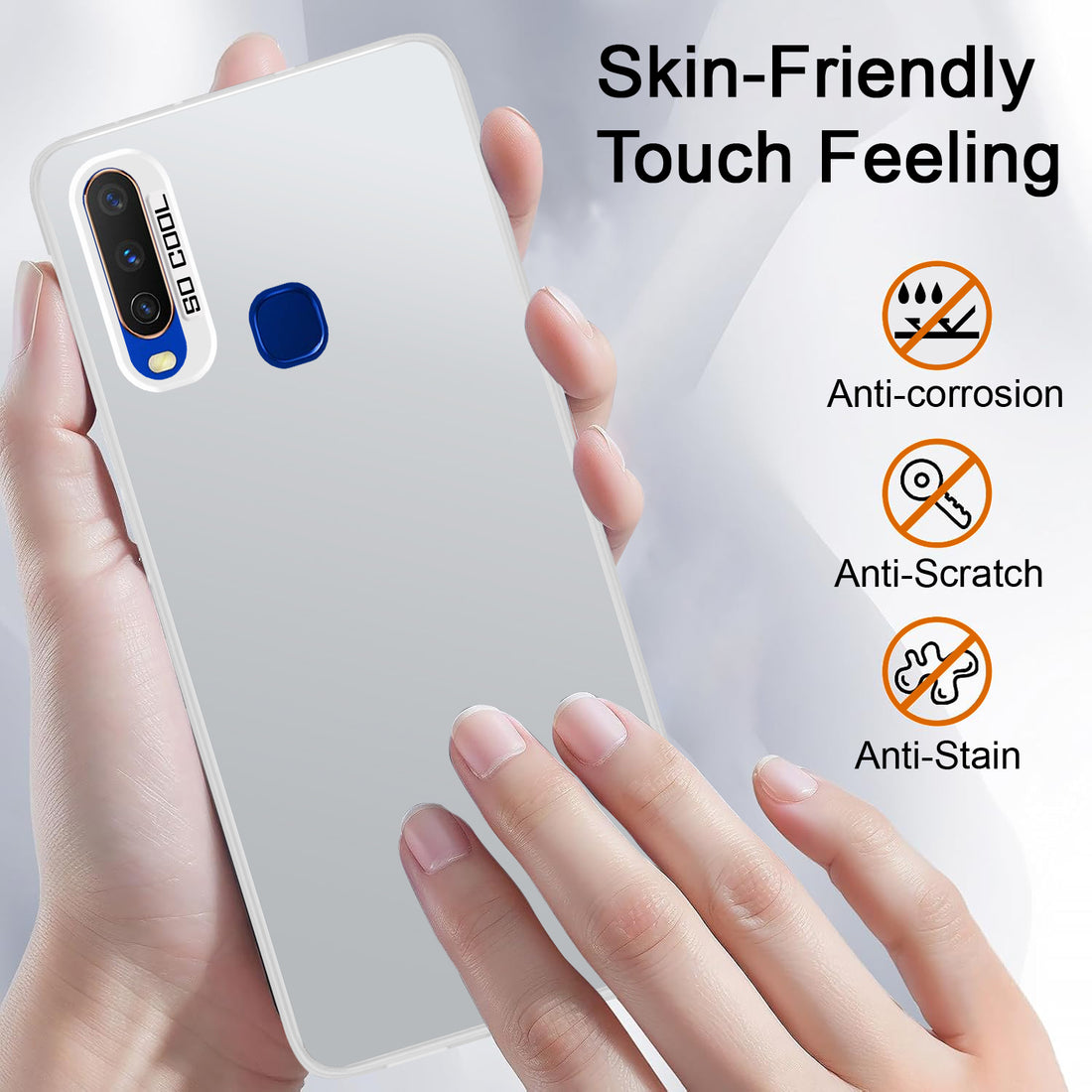 For Vivo U10 Hard Back Cover Case (Velvet Touch | Professional Glossy Finish | Camera Protection Bump)