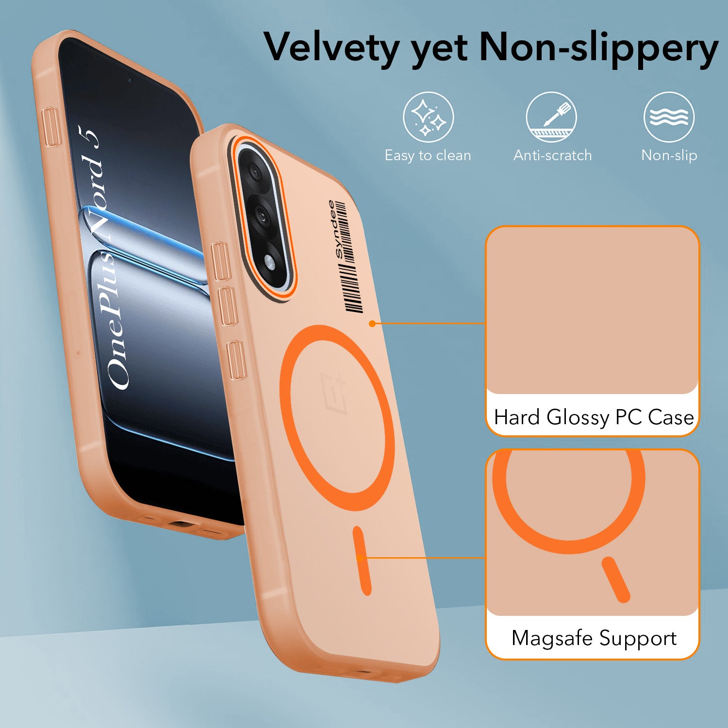 For Oneplus Nord 5 Back Cover Case (Soft Touch | Camera Bump Protection | MagSafe Compatible | Matte Finish)