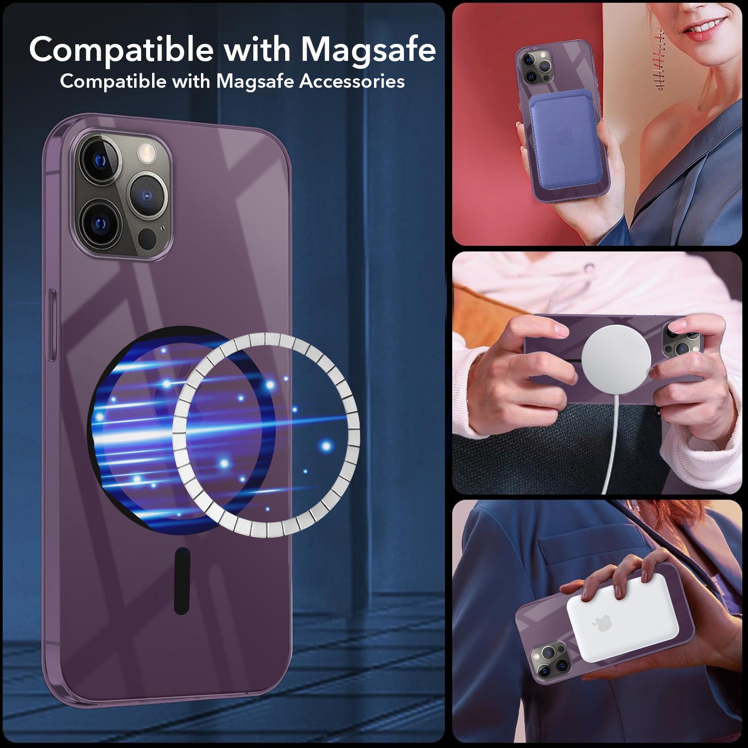 For Apple iPhone 12 Pro Max Back Cover Case Lifetime Anti-Yellow MagSafe Compatible Clear (Sleek Hard Crystal | Shockproof and Camera Protection)