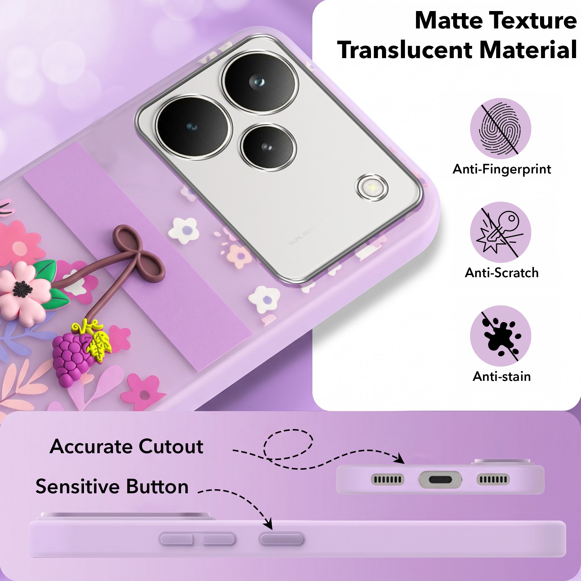 For Realme P4 Pro Back Cover Case (3D Cute Cartoons | Hard Back Side Soft | Matte Premium Finish | HD Printing)