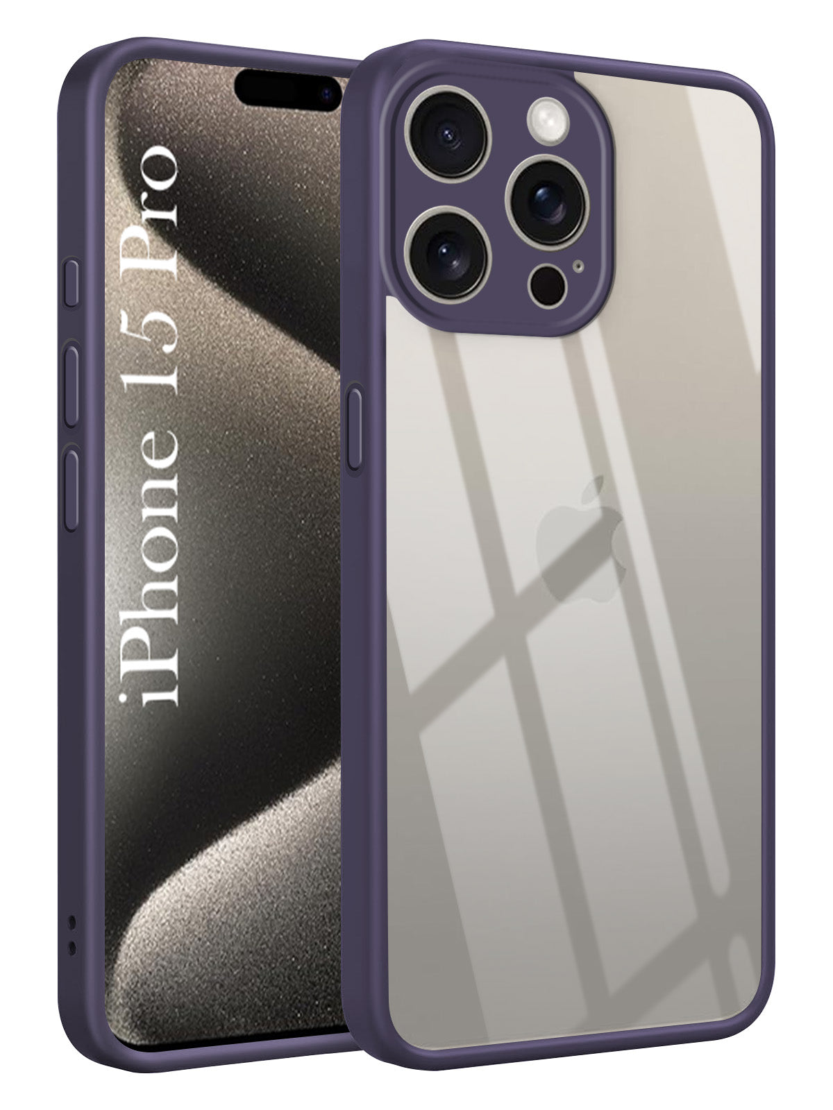 For Apple iPhone 15 Pro Back Cover Case Ultra-Hybrid (Lifetime Anti Yellow | Anti Scratch | Crystal Clear Shockproof)