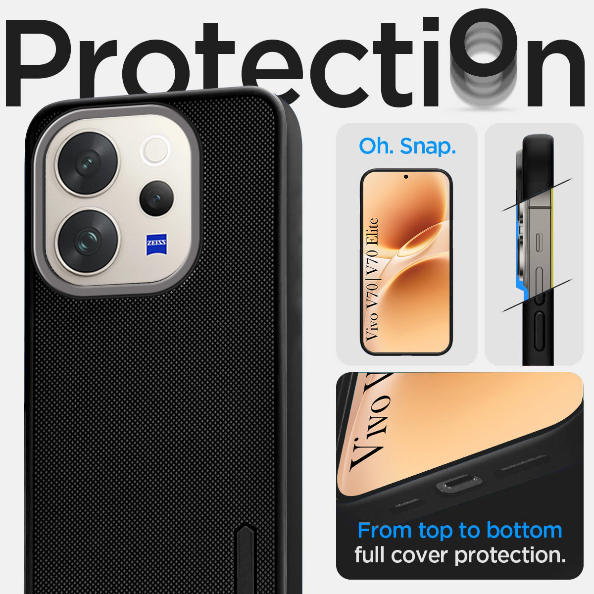For Vivo V70 | Vivo V70 Elite 5G Back Cover Case Rubberised  Elite 5G (Textured Grip Design | Micro-Fiber Cloth Inside | Slim and Light Weight | Soft Touch and Feel)