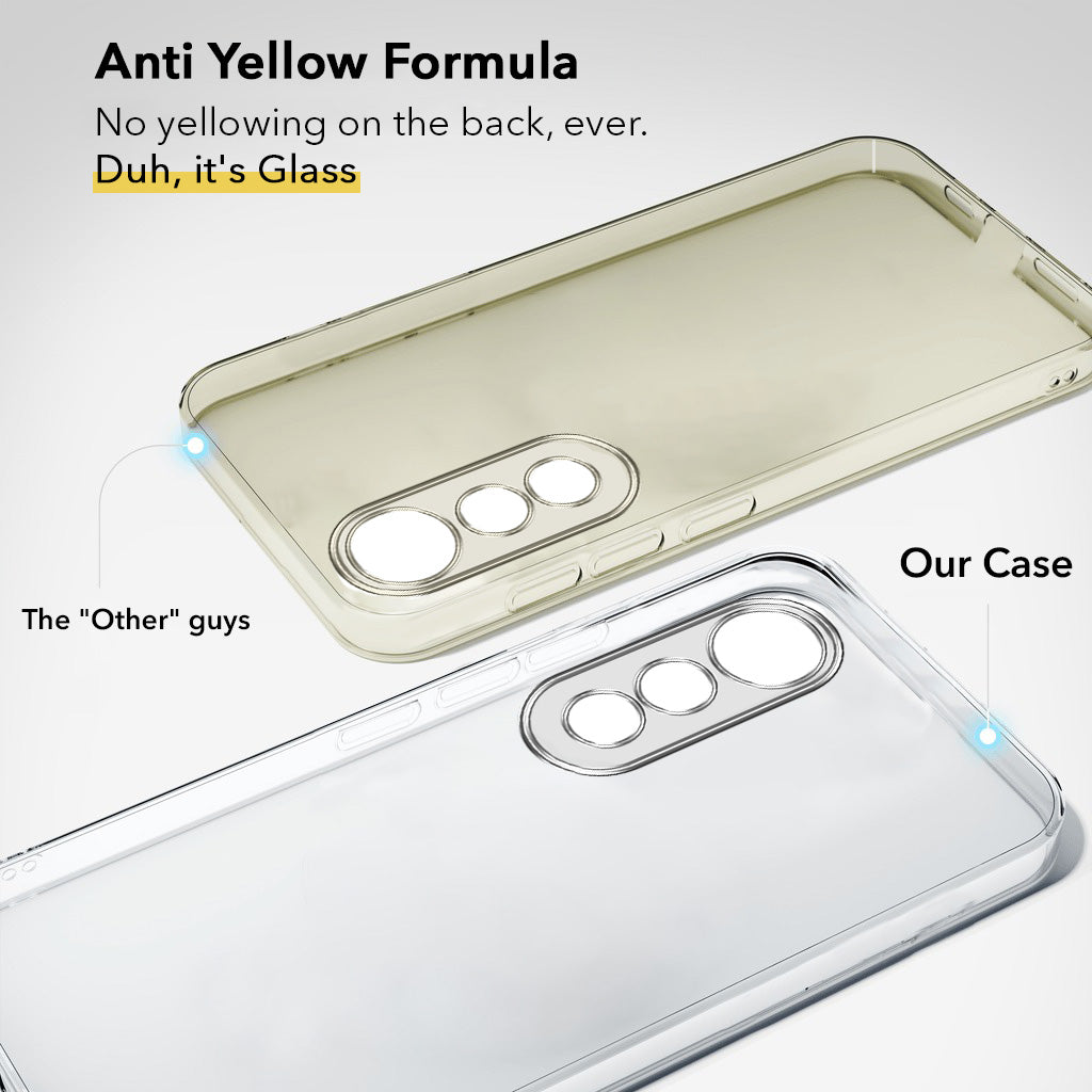 For Tecno Pova Curve Back Cover Case Lifetime Anti-Yellow Clear (Sleek Hard Crystal | Shockproof and Camera Protection)
