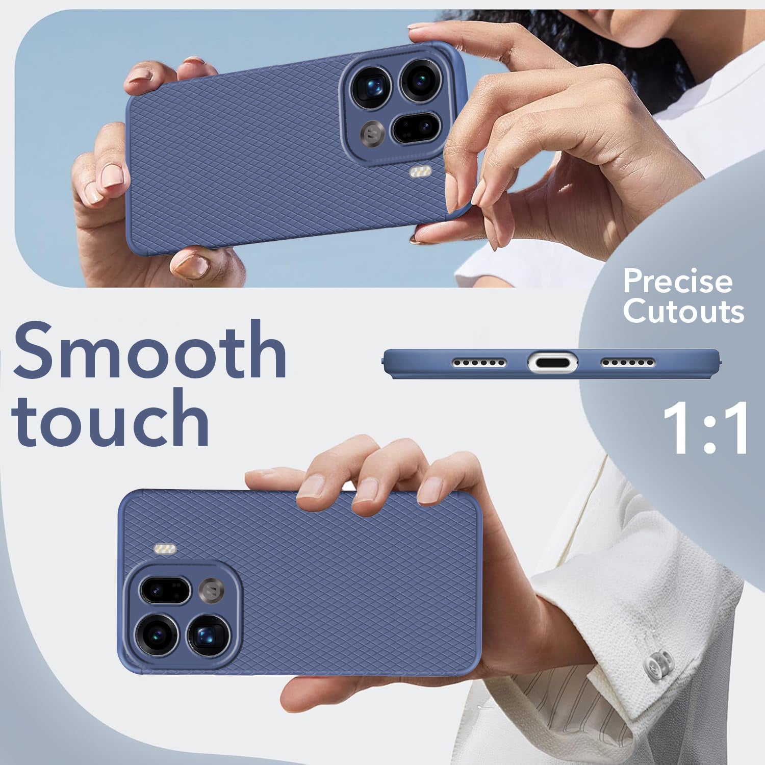 For Oppo Find X9 Pro Back Cover Case Liquid Silicone (Camera Protection | Side Grip Texture | Soft and Flexible)