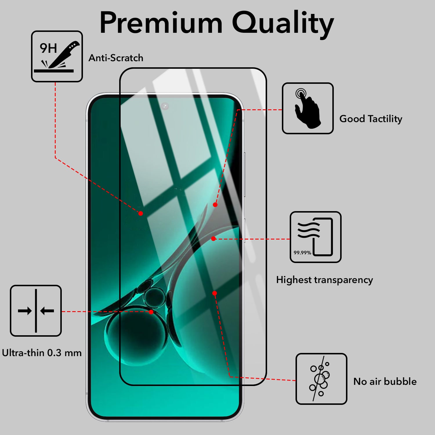(Pack of 2) Tempered Glass For Oneplus Nord CE 3 Military-Grade Gorilla Screen Protector With Installation Kit | Shatterproof, Full Coverage, HD Clear, Scratch Resistant