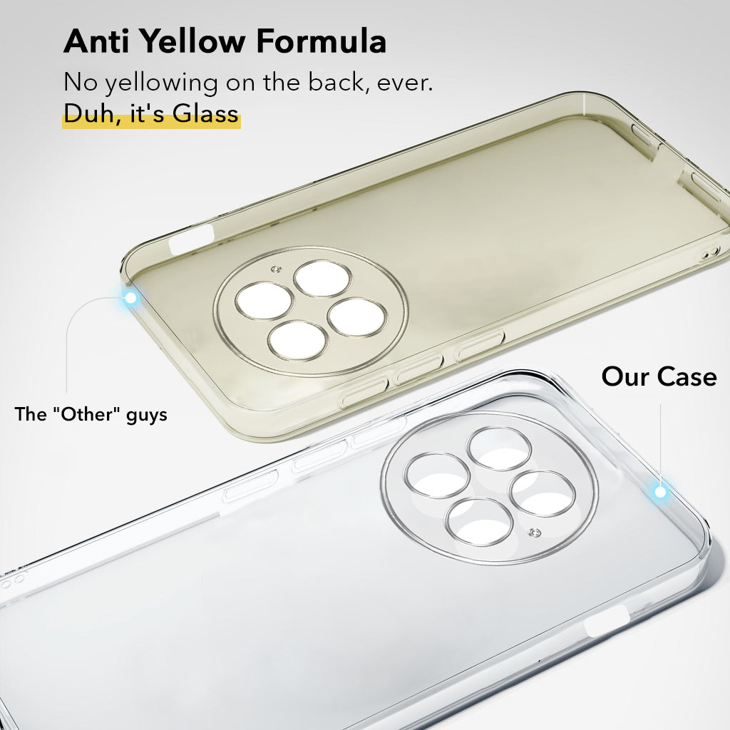 For OnePlus 13 Back Cover Case (Hard Anti Yellow Clear Case | Sleek Hard Crystal Clear | Drop & Camera Protection | Shockproof Polycarbonate)
