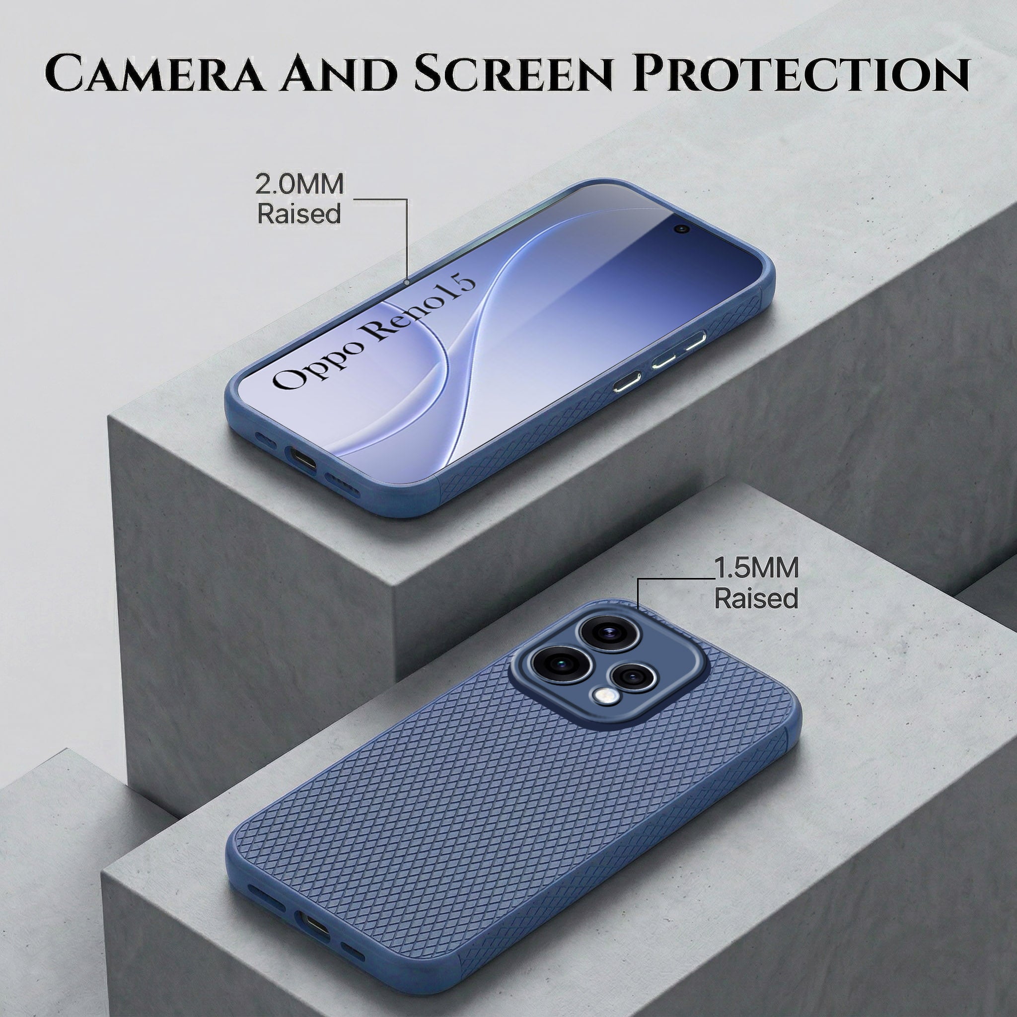 For Oppo Reno15 5G | Oppo Reno 15 5G Combo with Back Cover and 9H Tempered Glass (Liquid Silicone | Camera Protection | Oleophobic Coating Screen Glass)
