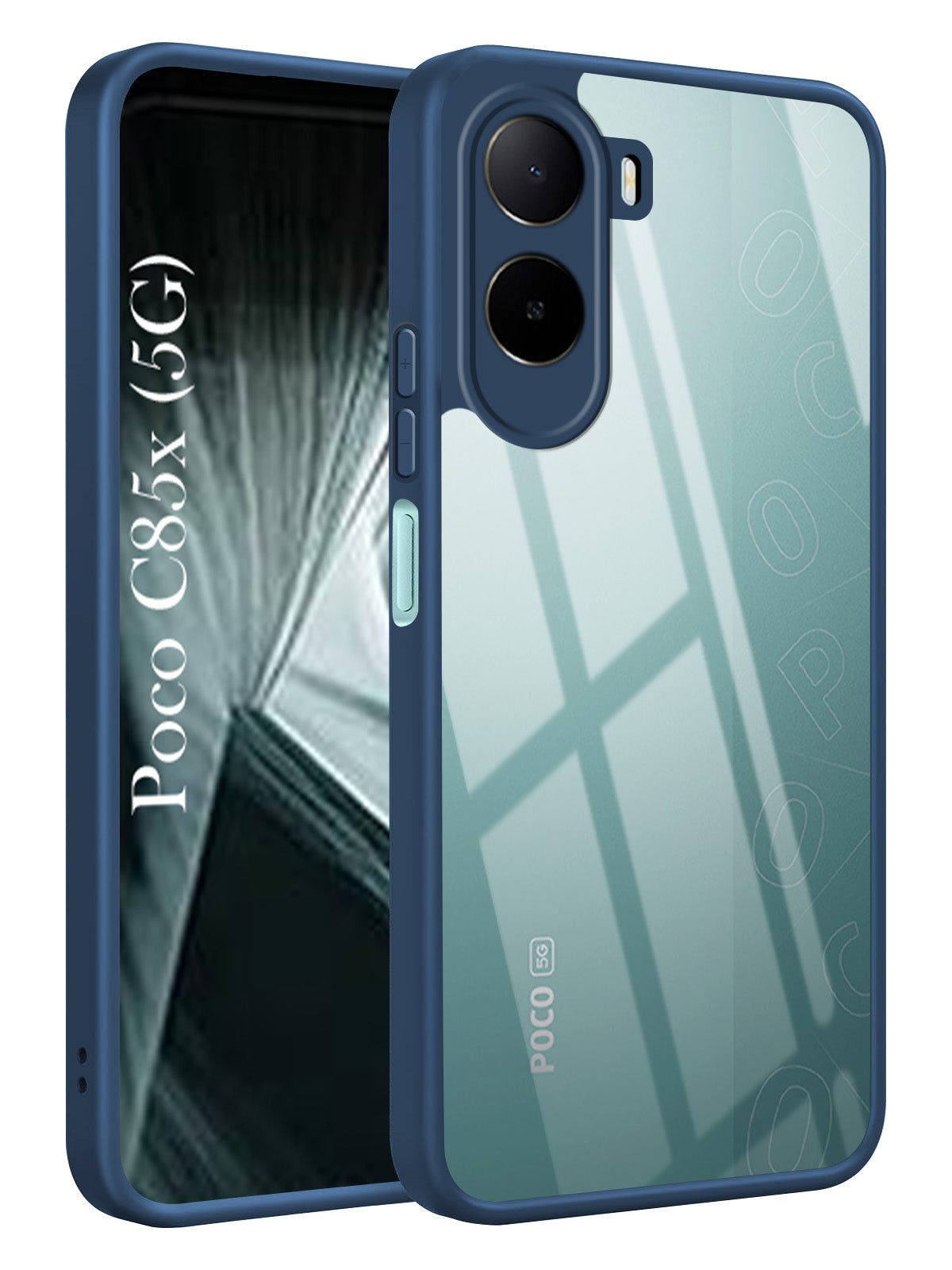 For Poco C85x 5G Back Cover Case Ultra-Hybrid (Lifetime Anti Yellow | Anti Scratch | Crystal Clear Shockproof)