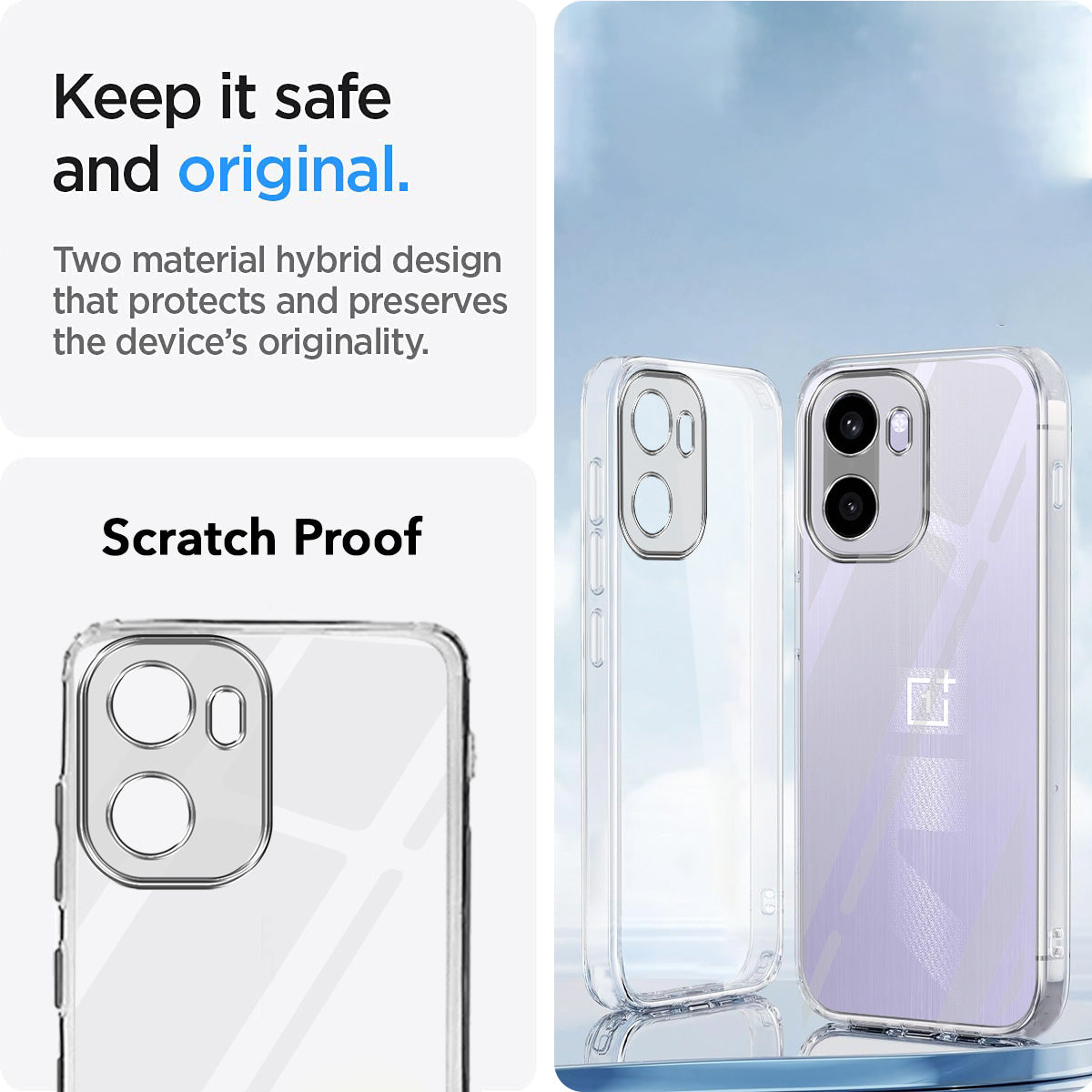 For OnePlus 15R Back Cover Case Silicone (Clear Shockproof Case with Camera Protection | Soft and Flexible | Transparent)