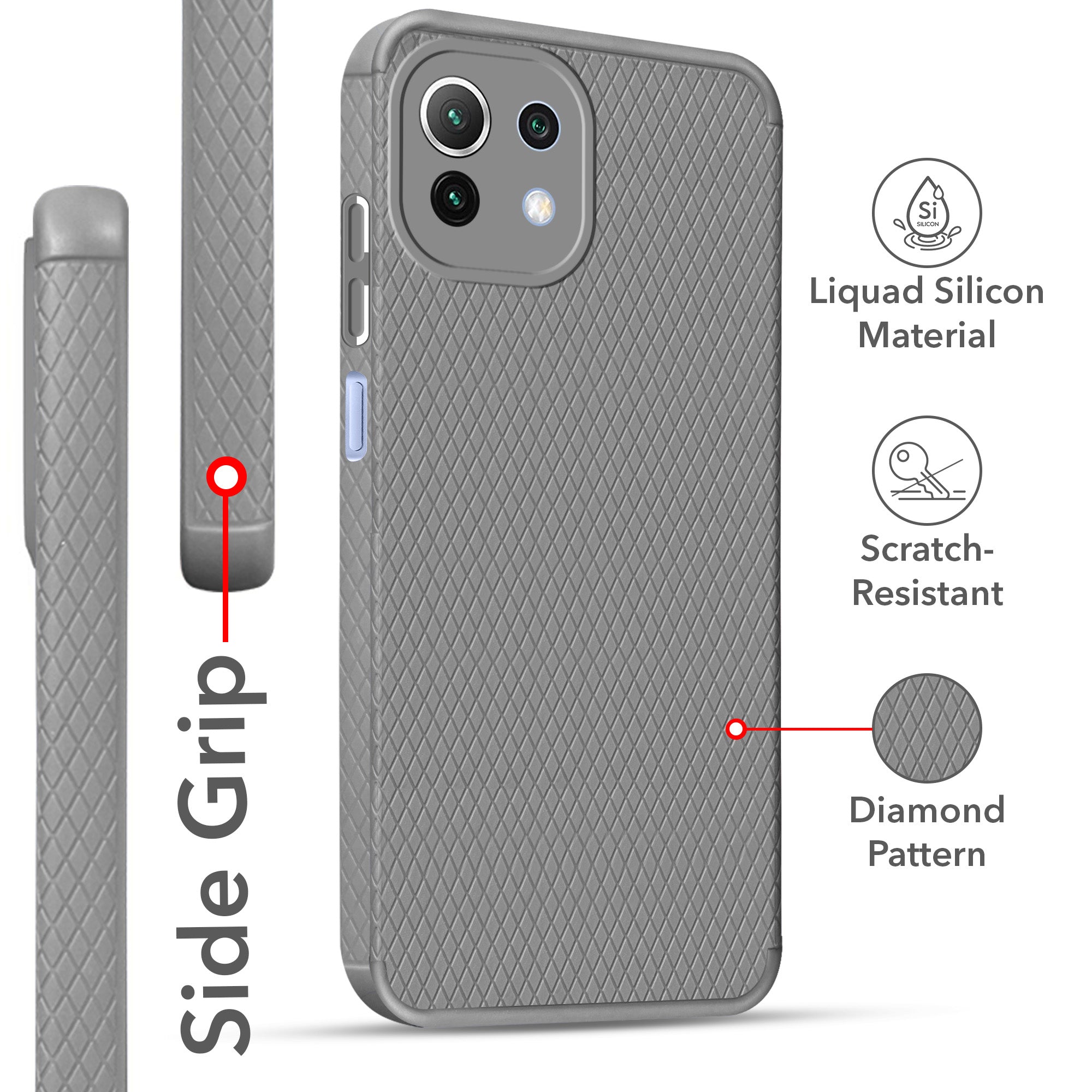 For Xiaomi Mi 11 Lite 4G | 11 Lite 5G Back Cover ( Silicone Clear Shockproof Case with Camera Protection | Soft and Flexible | Transparent)