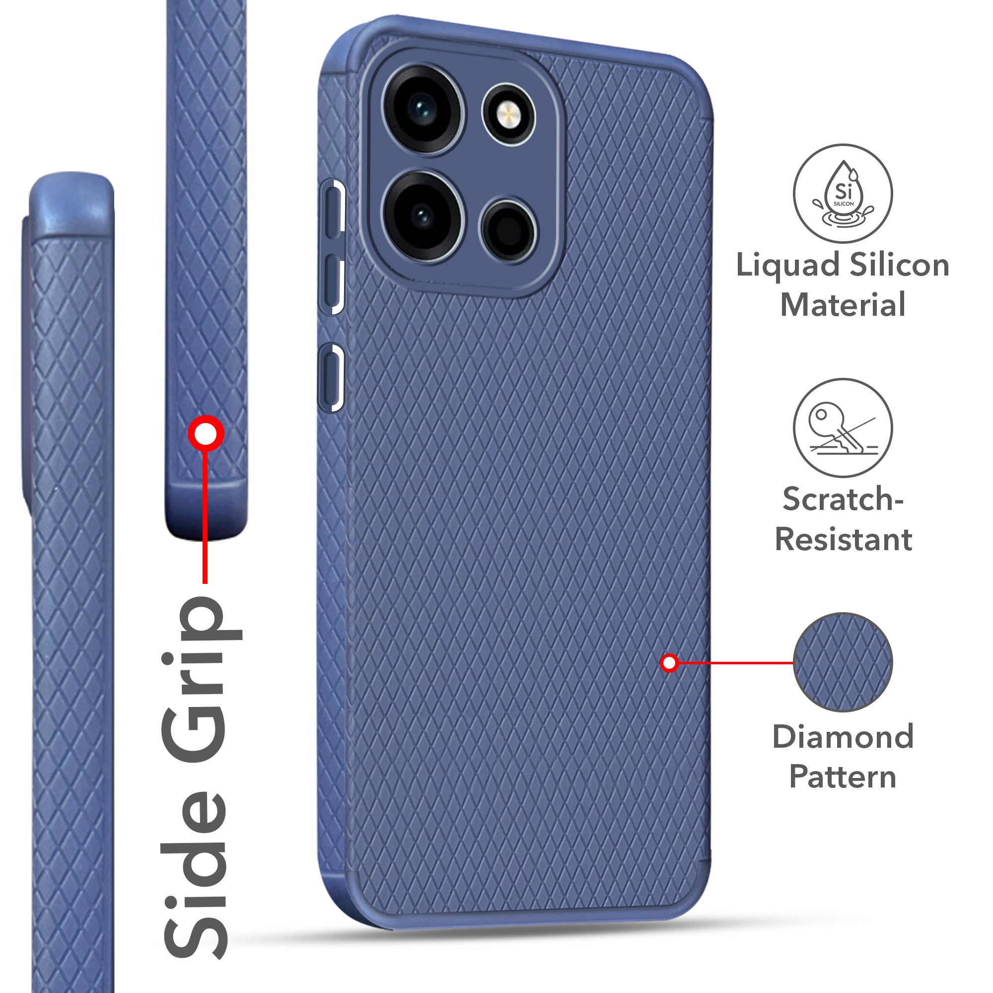 For Oneplus Nord 6 Back Cover Case Liquid Silicone (Camera Protection | Side Grip Texture | Soft and Flexible)