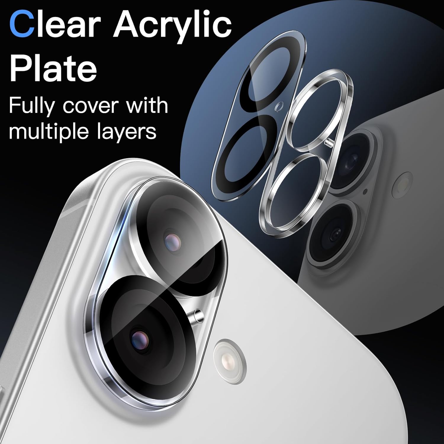 Camera Glass For Iphone 17 Tempered Glass, Scratch Resistant, Flash-Friendly Premium Lens Cover