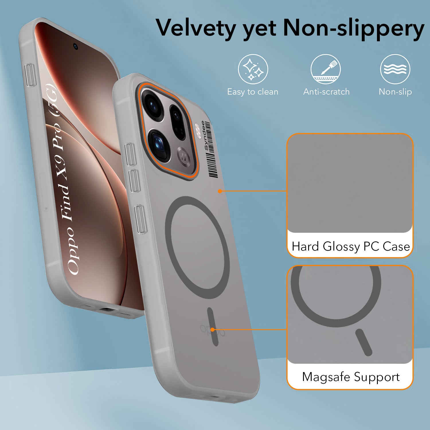 For Oppo Find X9 Pro Back Cover Case (Soft Touch | Camera Bump Protection | MagSafe Compatible | Matte Finish)