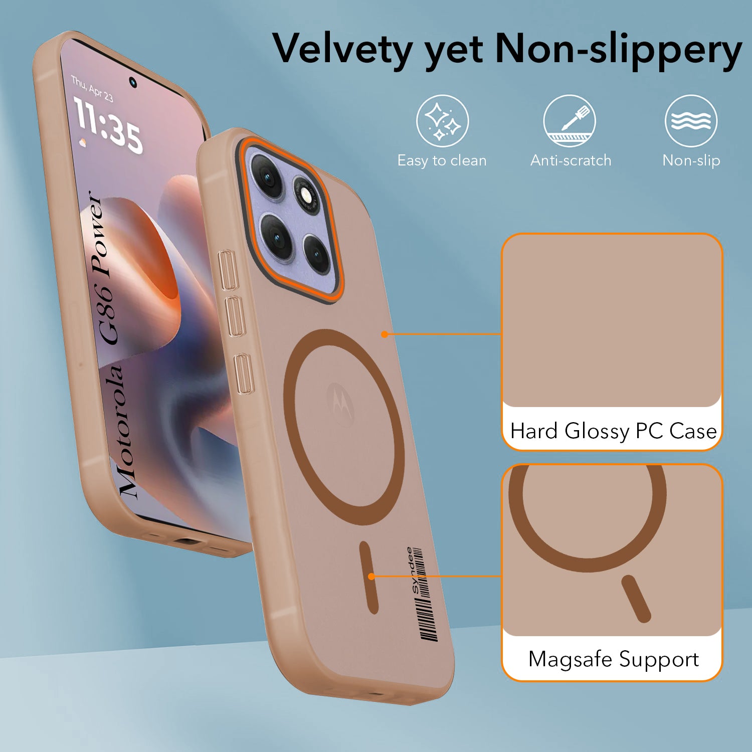 For Motorola Moto G86 Power Back Cover Case (Soft Touch | Camera Bump Protection | MagSafe Compatible | Matte Finish)