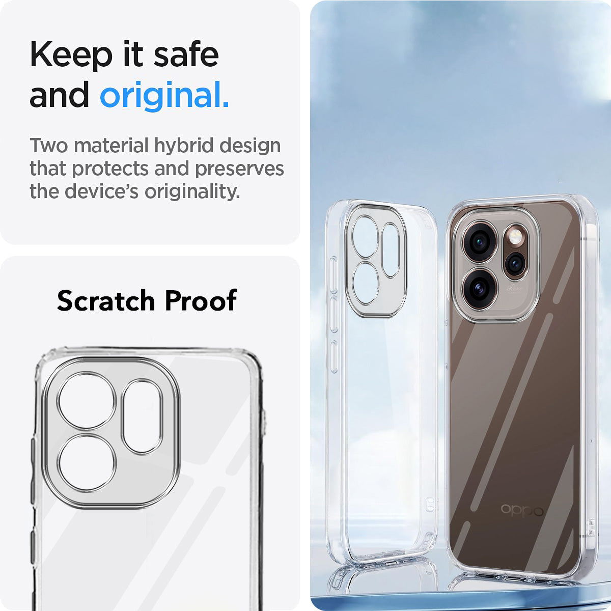 For Oppo Reno15 Pro 5G | Oppo Reno 15 Pro 5G Back Cover Case Silicone (Clear Shockproof Case with Camera Protection | Soft and Flexible | Transparent)