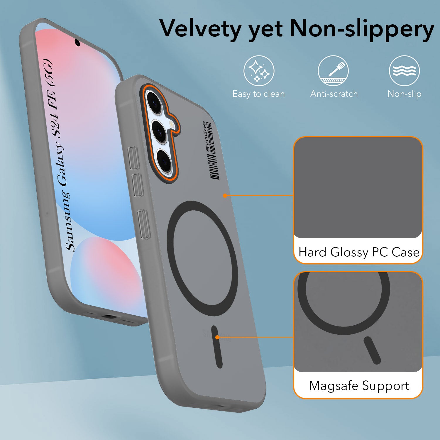 For Samsung Galaxy S24 FE Back Cover Case (Soft Touch | Camera Bump Protection | MagSafe Compatible | Matte Finish)