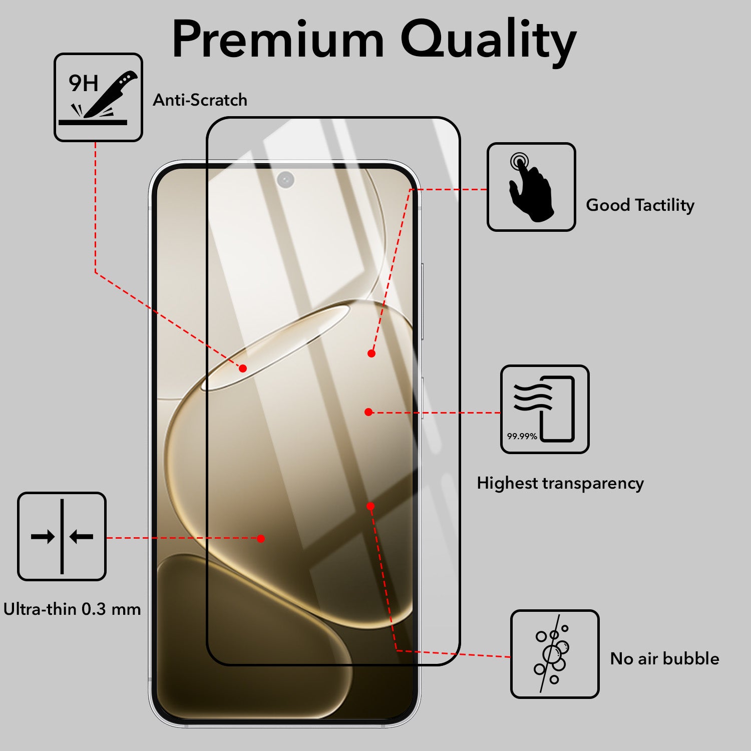 (Pack of 2) Tempered Glass For Oppo F31 Pro Military-Grade Gorilla Screen Protector With Installation Kit | Shatterproof, Full Coverage, HD Clear, Scratch Resistant