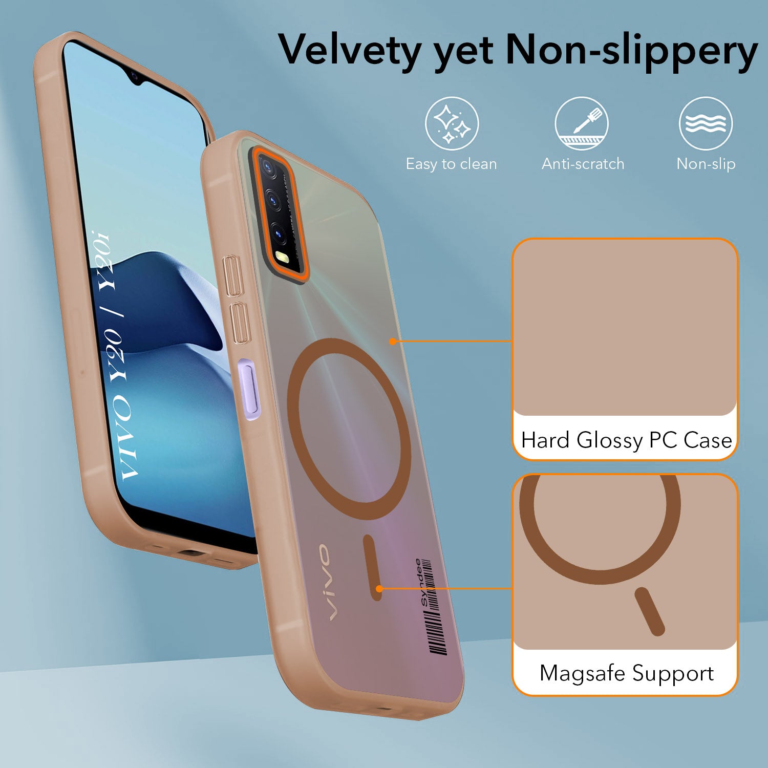 For Vivo Y20 | Y20i Back Cover Case (Soft Touch | Camera Bump Protection | MagSafe Compatible | Matte Finish)