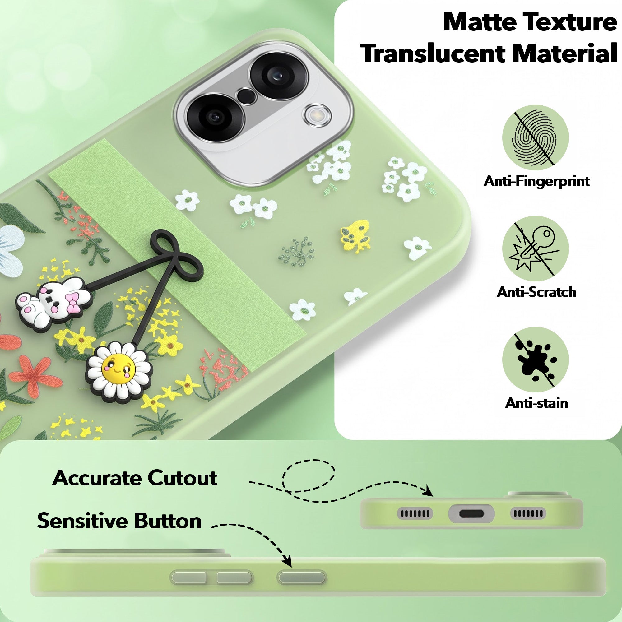For Oneplus Nord CE 5 Back Cover Case (3D Cute Cartoons | Hard Back Side Soft | Matte Premium Finish | HD Printing)