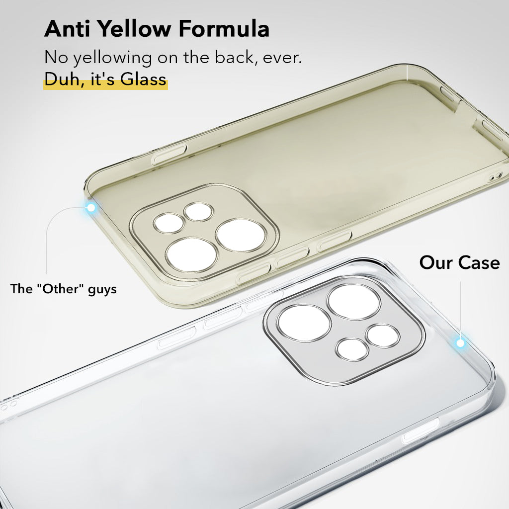 For Oppo Reno 16 Back Cover Case Lifetime Anti-Yellow Clear (Sleek Hard Crystal | Shockproof and Camera Protection)