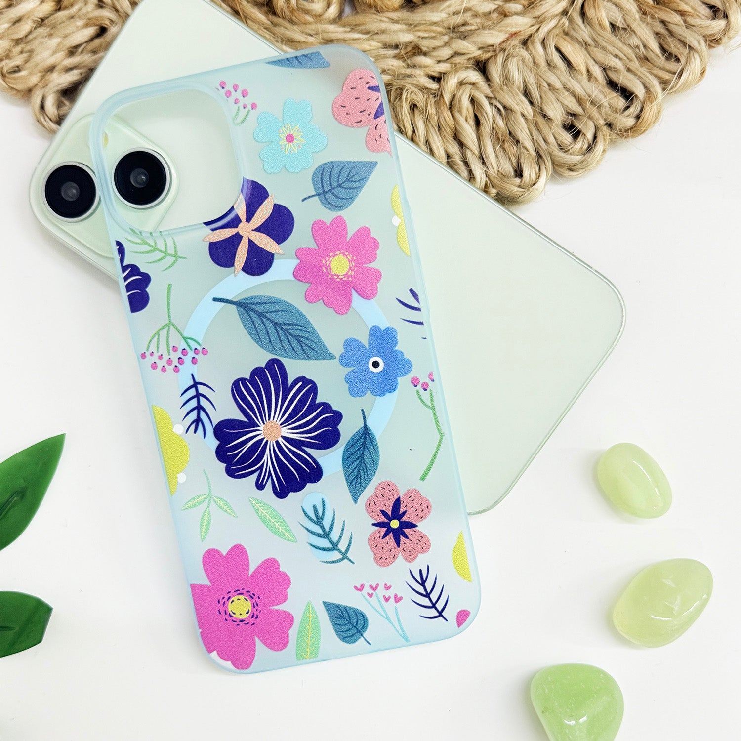 For OnePlus Nord 2 Back Cover Case (Cute Floral Design | Flower Print for Girls | MagSafe Compatible Wireless Charging)