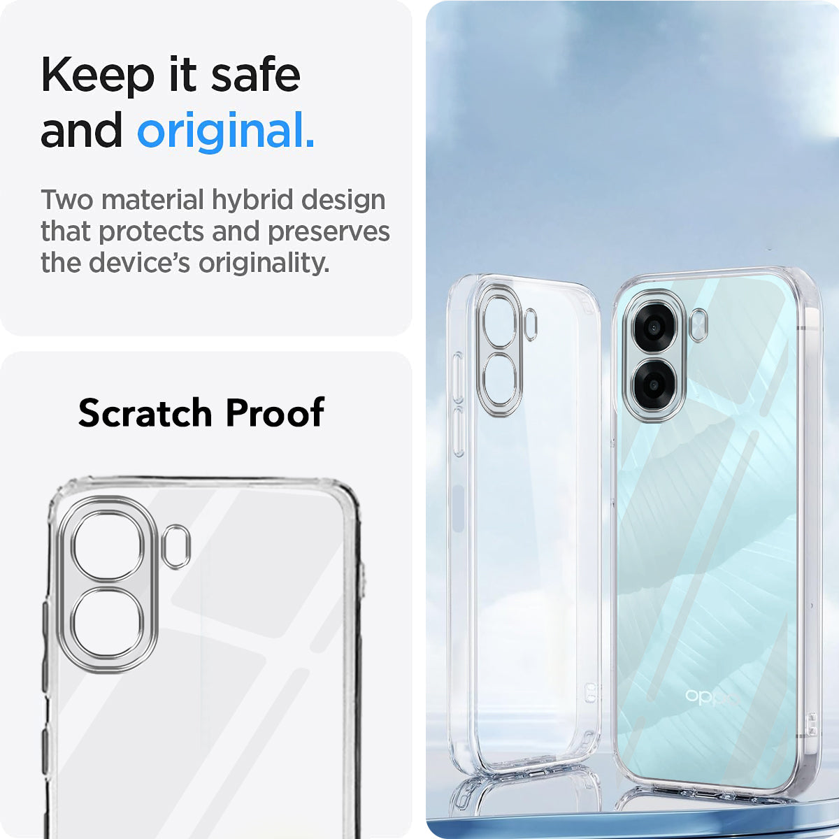 For Oppo A6X | A6s  Back Cover Case Silicone (Clear Shockproof Case with Camera Protection | Soft and Flexible | Transparent)