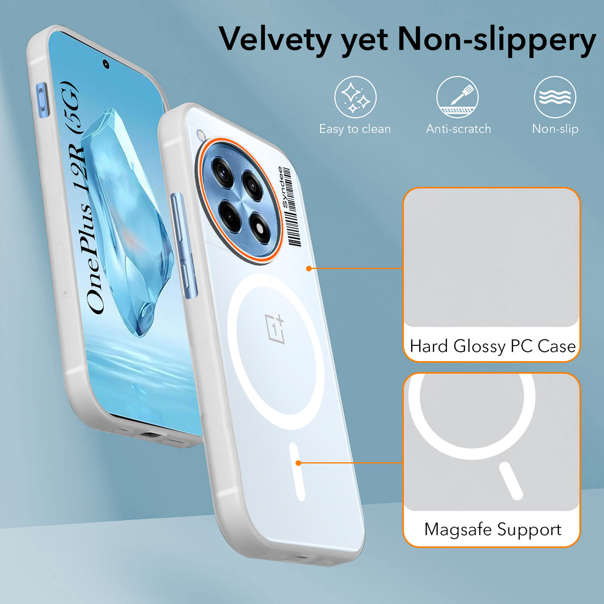 For OnePlus 12R 5G Back Cover Case (Soft Touch | Camera Bump Protection | MagSafe Compatible | Matte Finish)