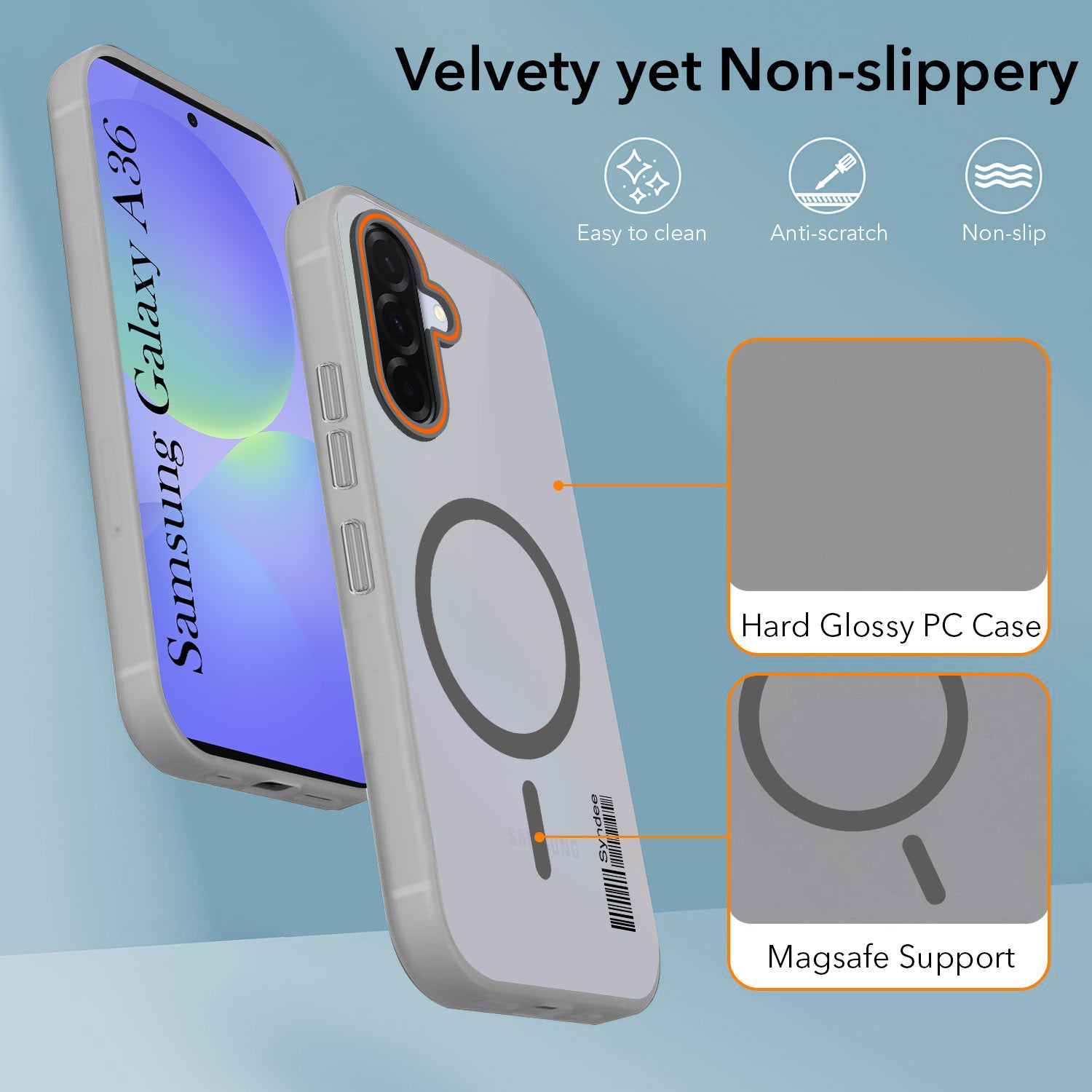 For Samsung Galaxy A36 5G Back Cover Case (Soft Touch | Camera Bump Protection | MagSafe Compatible | Matte Finish)