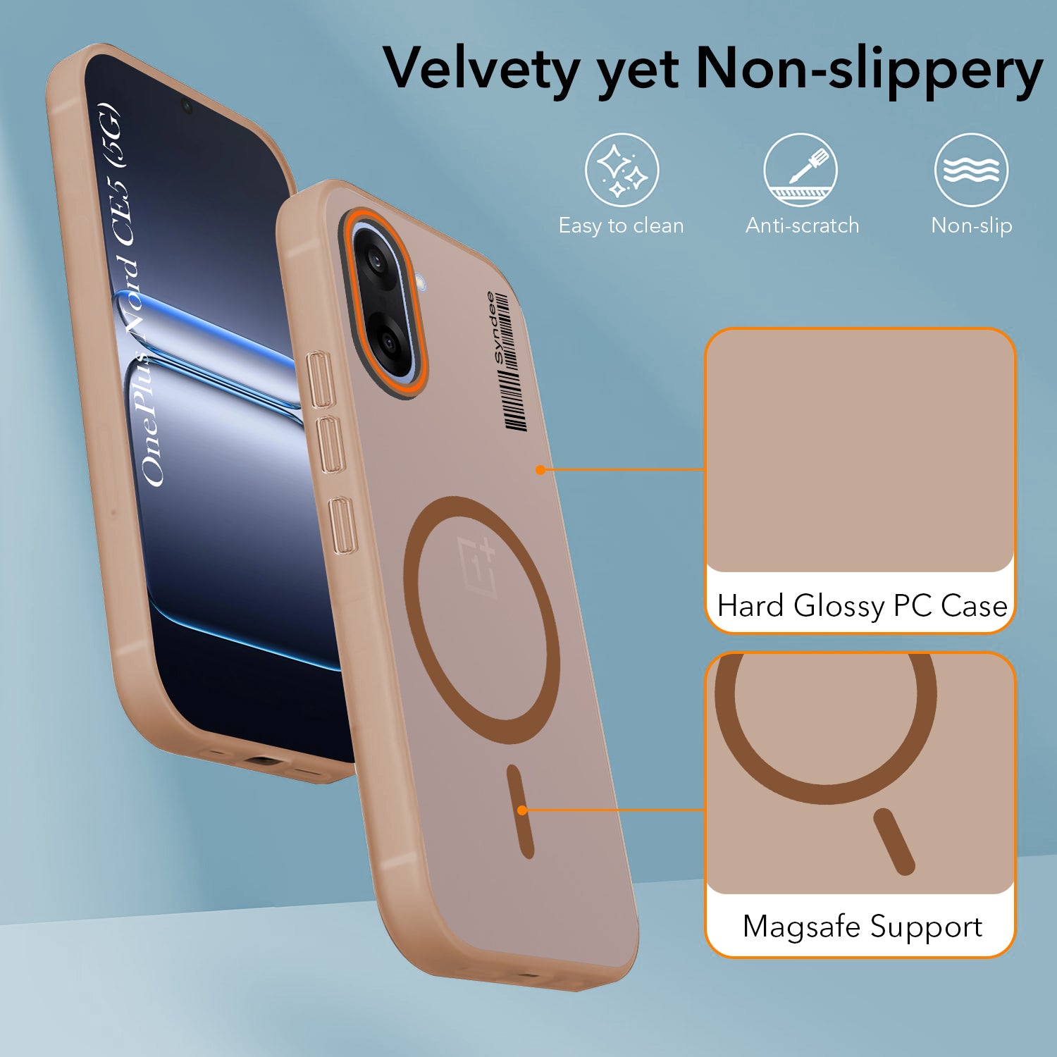 For Oneplus Nord CE 5 Back Cover Case (Soft Touch | Camera Bump Protection | MagSafe Compatible | Matte Finish)