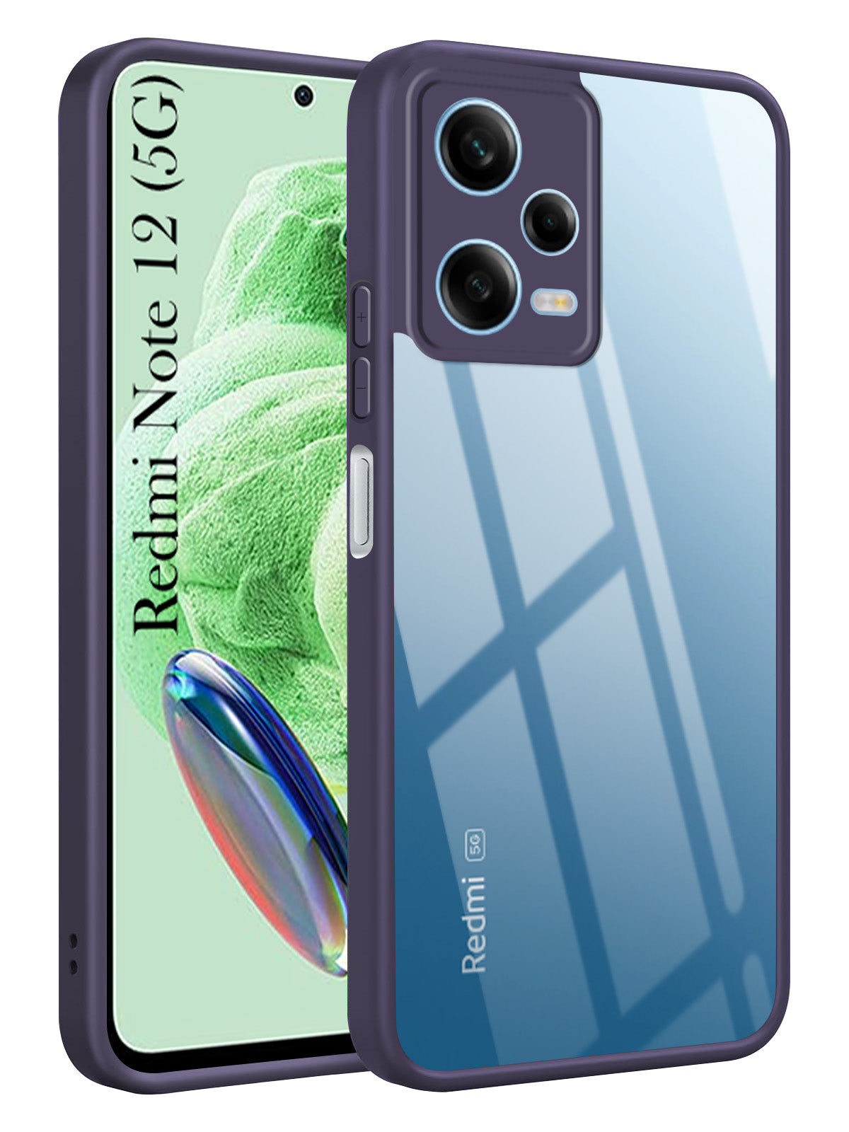 For Redmi Note 12 5G  Back Cover Case Ultra-Hybrid (Lifetime Anti Yellow | Anti Scratch | Crystal Clear Shockproof)