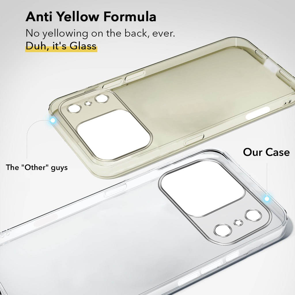 For Apple iPhone 18 Pro Max Back Cover Case Lifetime Anti-Yellow Clear (Sleek Hard Crystal | Shockproof and Camera Protection)