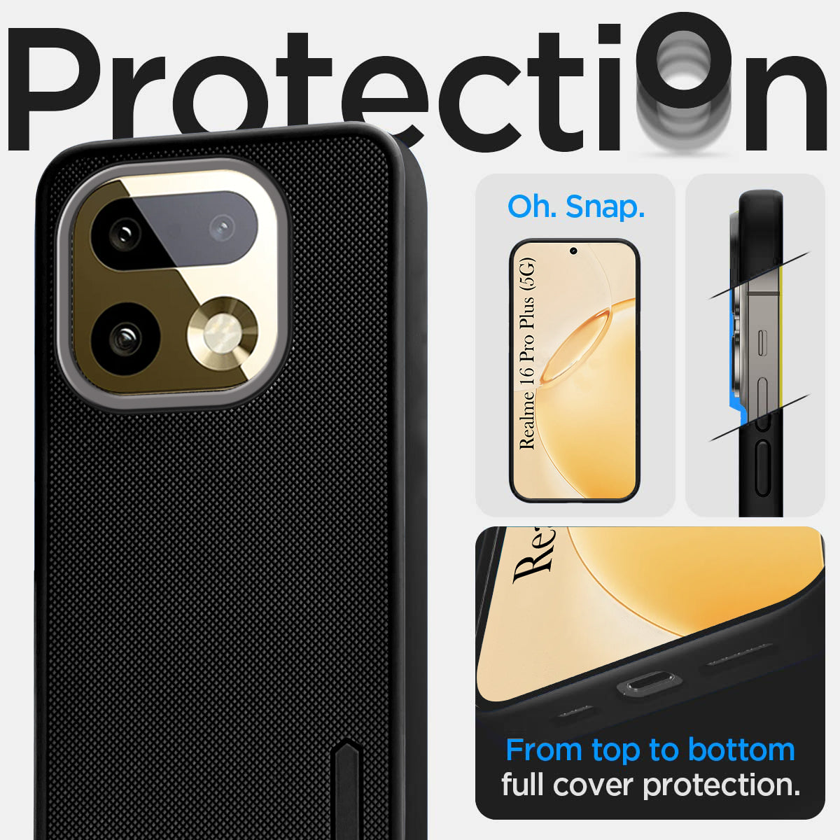 For Realme 16 Pro Plus 5G Back Cover Case Rubberised (Textured Grip Design | Micro-Fiber Cloth Inside | Slim and Light Weight | Soft Touch and Feel)